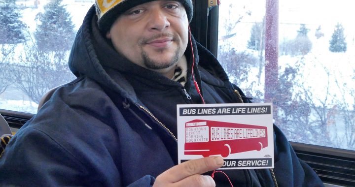 Why rally to stop cuts to the 61 A,B, and C buses? “This is my only way to work!”