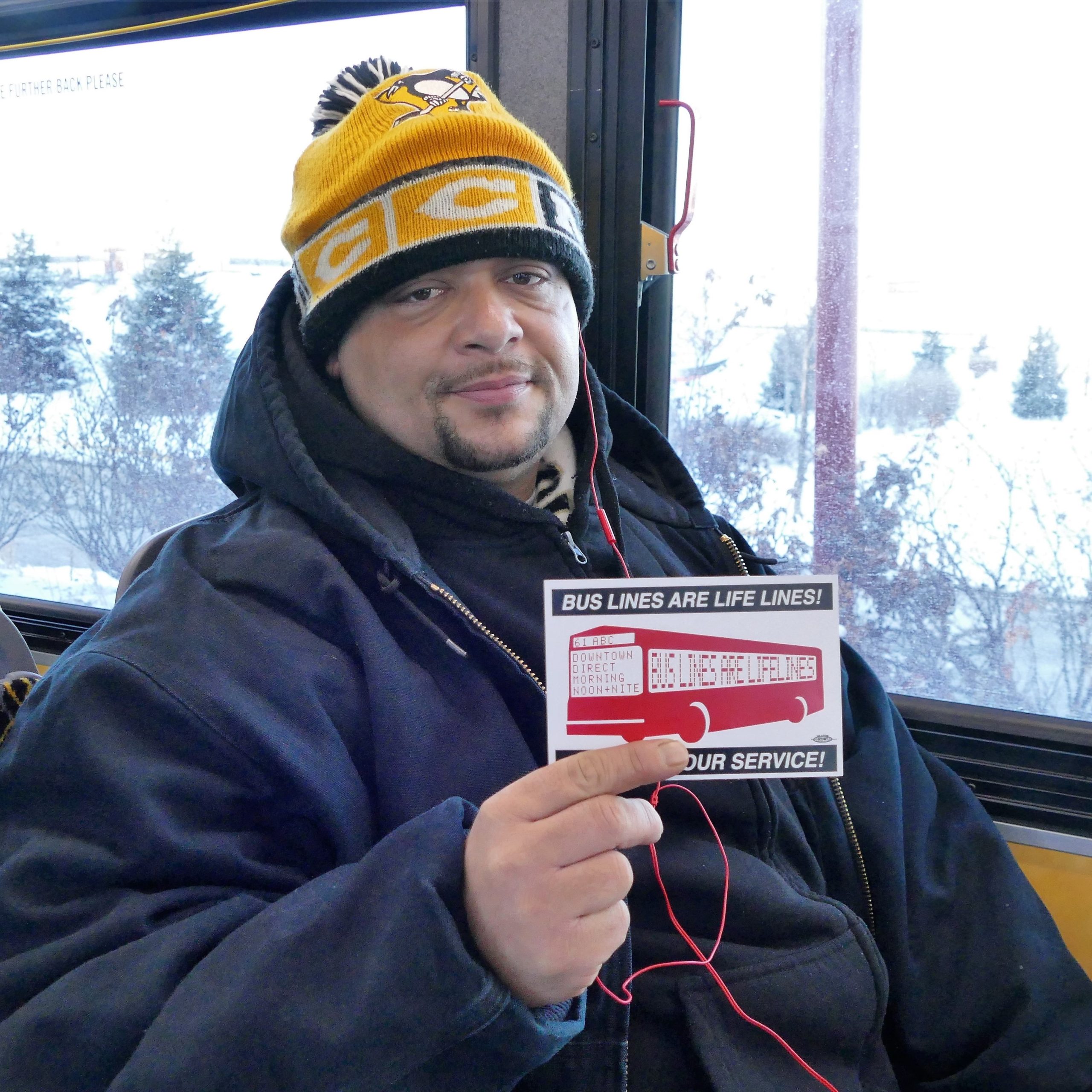 Why rally to stop cuts to the 61 A,B, and C buses? “This is my only way to work!”
