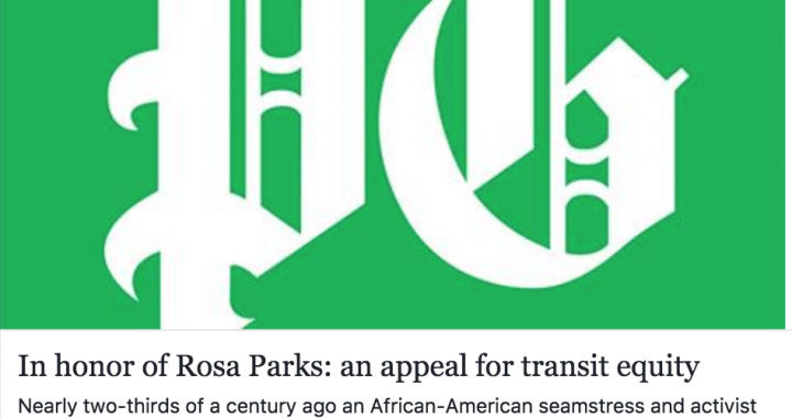 PPT joins ATU Local 85 and the Sierra Club  in publishing an op-ed on Transit Equity Day in honor of Rosa Parks