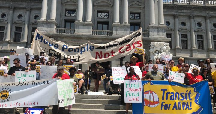 Transit for All PA! Campaign Kicks-off With a 100 Transit Riders & Workers Rally in Harrisburg