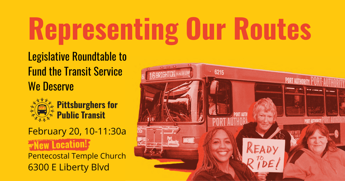 Representing Our Routes: Legislative Roundtable to Fund the Transit Service We Deserve