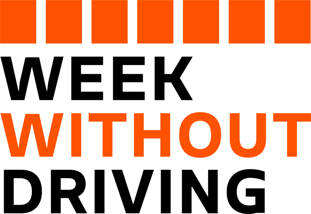 Week Without Driving logo with 7 horizontally spaced rectangles representing days of the week